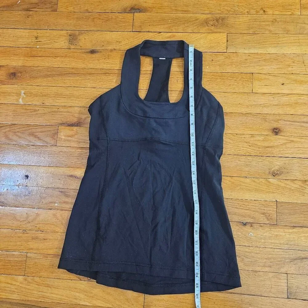 Lululemon Black Scoop Neck Tank Top Size 6 - Picture 2 of 6